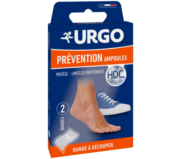Prévention ampoules Urgo - 2 bandes hydrocolloïdes à découper