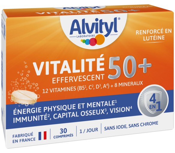 Vitalité 50+ effervescent Alvityl - boîte de 30 comprimés effervescents - image 1