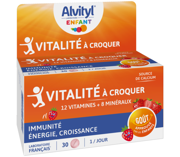 Alvityl vitalité à croquer goût fraise - boite de 30 comprimés - image 1