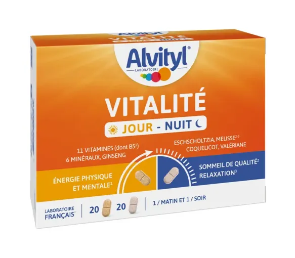 Alvityl vitalité jour/nuit - boîte de 40 comprimés