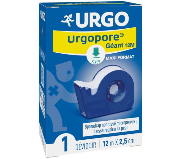 Urgopore géant Sparadrap non tissé microporeux Urgo - 1 dévidoir 12mx2,5 cm - image 1