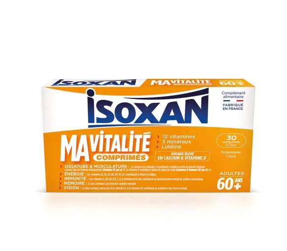 Isoxan Ma Vitalité 60 ans plus - boîte de 30 comprimés