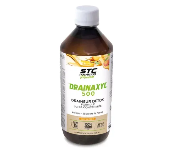Drainaxyl 500 goût thé pêche STC Nutrition - flacon de 500ml - image 1
