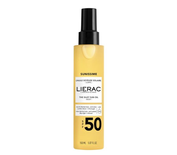 L'huile soyeuse solaire corps Lierac - spray de 150ml