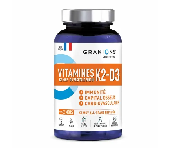 Vitamines K2-D3 Granions - pot de 60 comprimés