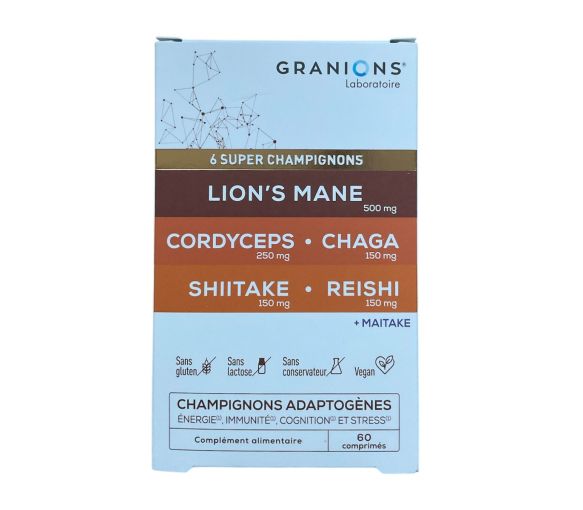 Complexe 6 super champignons Granions - boite de 60 comprimés - image 1