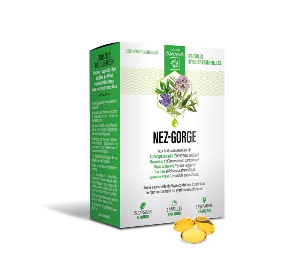 Capsules d'huiles essentielles nez gorge Dayang - boite de 15 capsules