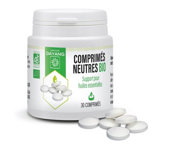 Comprimés neutres bio Dayang - pot de 30 comprimés
