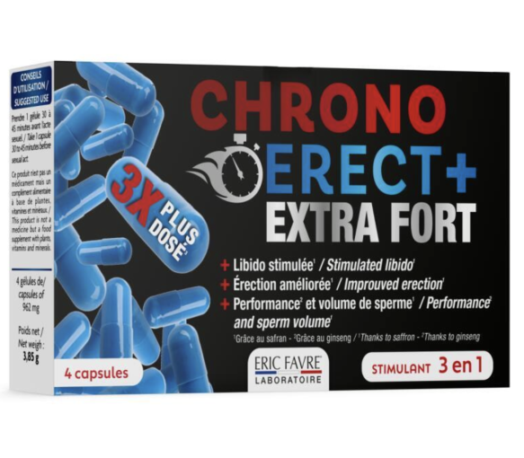 Chrono erect+ extra fort Eric Favre - boite de 4 capsules