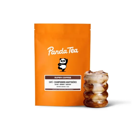 Super coffee café + champignons adaptogènes Panda Tea - sachet de 115g - image 1