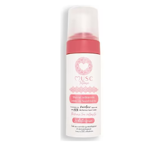 Mousse nettoyante intime au sweet litchi Musc Intime - flacon-pompe de 150ml - image 1