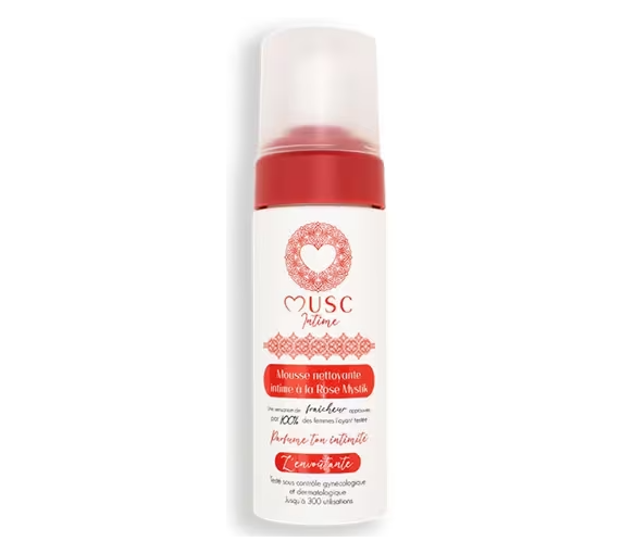 Mousse nettoyante intime au rose mystik Musc Intime - flacon-pompe de 150ml - image 1