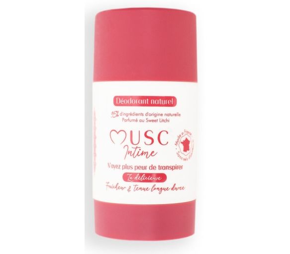 Déodorant naturel au sweet litchi la délicieuse Musc Intime - roll-on de 50g - image 1
