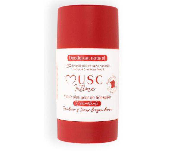 Déodorant naturel à la rose mystik l'envoûtante Musc Intime - roll-on de 50g - image 1