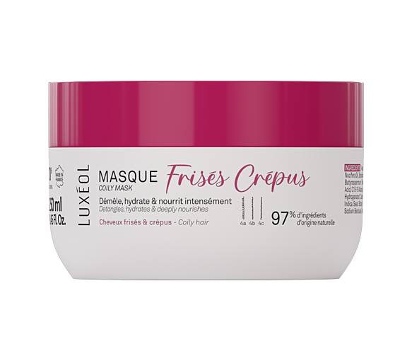 Masque frisés crépus Luxéol - pot de 250ml