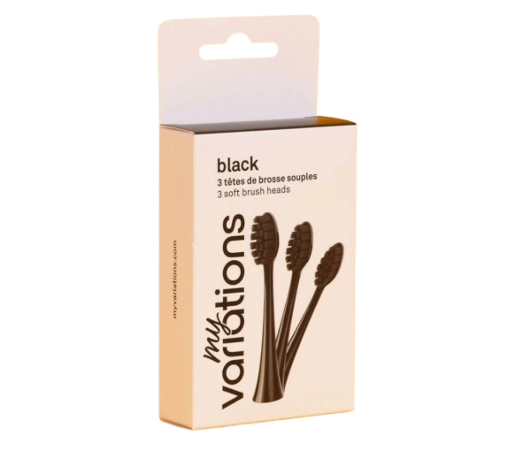 Têtes de brosse noires souples MyVariations - 3 têtes de brosse - image 1
