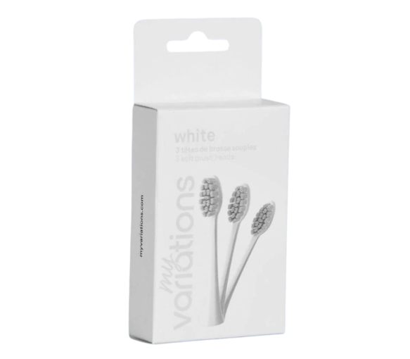 Têtes de brosse blanches souples MyVariations - 3 têtes de brosse - image 1