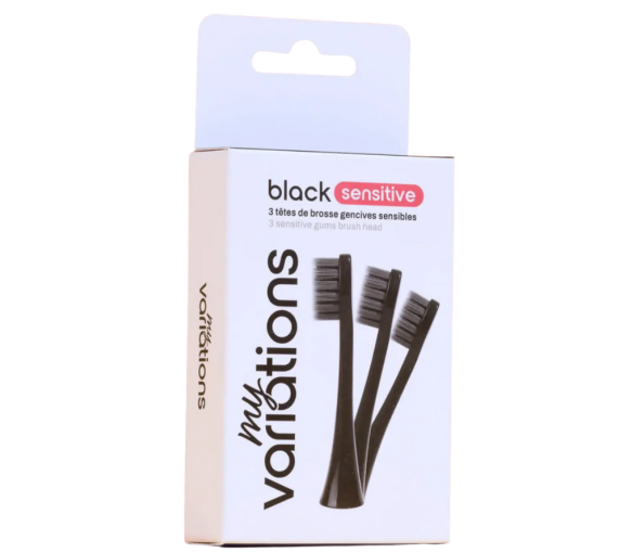 Têtes de brosse noires gencives sensibles MyVariations - 3 têtes de brosse - image 1