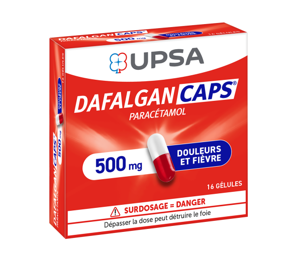 Dafalgan Caps 500 mg Upsa - boîte de 16 gélules