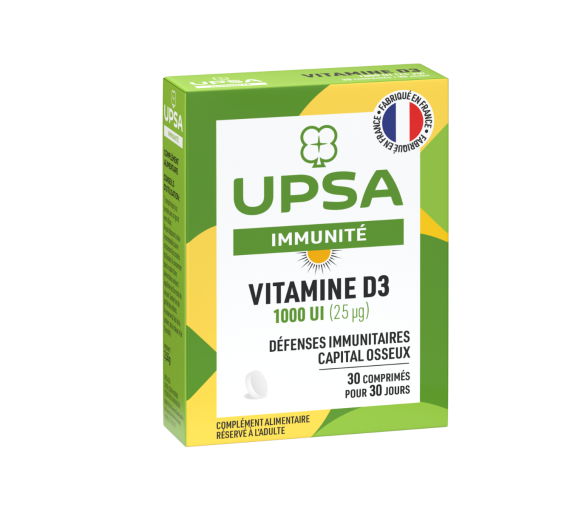 Immunité Vitamine D3 1000 UI Upsa - boite de 30 comprimés