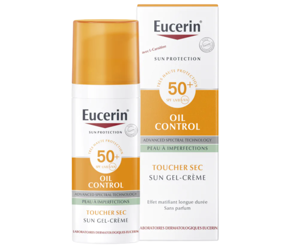 Oil control sun gel-crème visage spf 50+ Eucerin - tube de 50 ml - image 1
