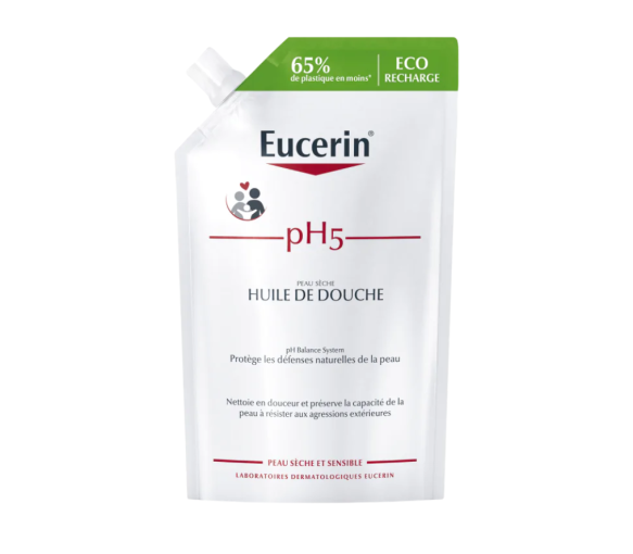 Huile de douche pH5 Eucerin - recharge de 400 ml - image 1