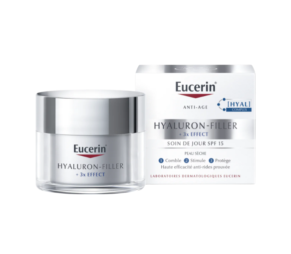 Hyaluron-Filler + 3x Effect Soin de jour SPF15 peau sèche Eucerin - pot de 50 ml - image 1