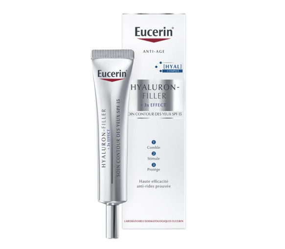 Hyaluron-filler soin contour des yeux 3x effect SPF 15 Eucerin - tube de 15 ml - image 1