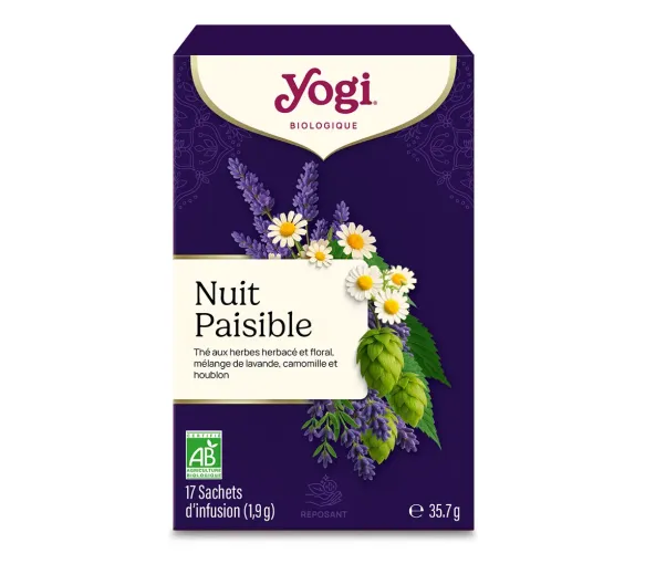 Nuit Paisible infusion florale Yogi - boite de 17 sachets