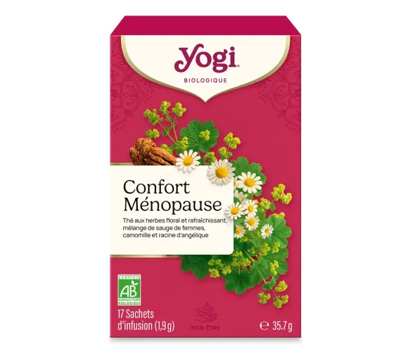 Confort Ménopause infusion fruitée bio Yogi - boite de 17 sachets