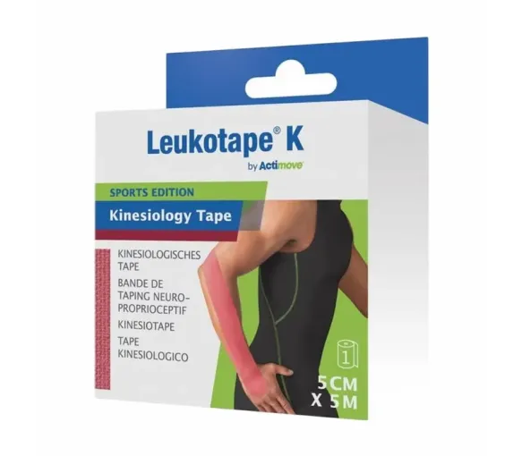 Leukotape K bande de taping neuro-proprioceptif BSN Médical – 5cm x 5m rose