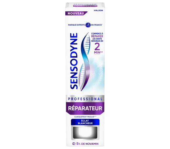 Dentifrice Professional Réparateur Éclat Blancheur Sensodyne – 75 ml - image 1