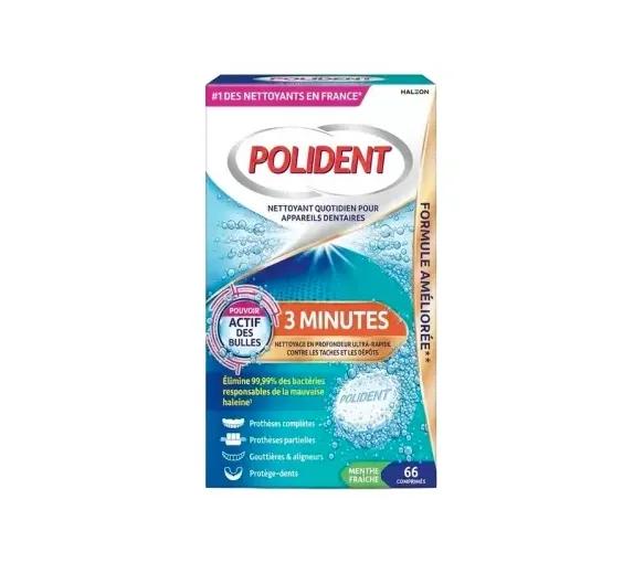 Polident nettoyant 3 minutes menthe fraîche - boite de 66 comprimés - image 5