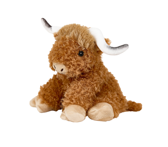 Cozy peluche bouillotte déhoussable Warmies Vache Highland Soframar - 1 bouillotte de 30 cm