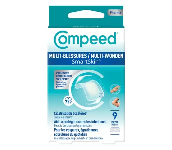 SmartSkin pansement multi-blessures moyen Compeed - 9 pansements - image 1