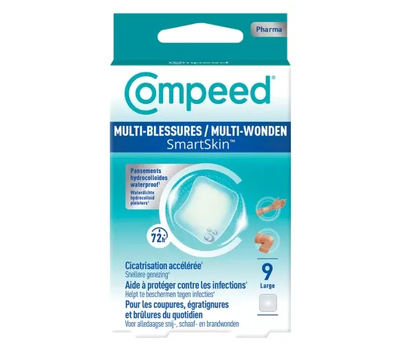 Smartskin pansement multi-blessures large Compeed - 9 pansements - image 1