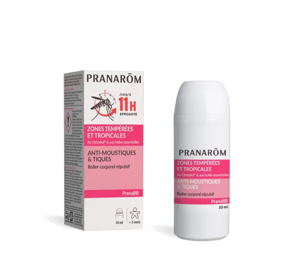 Anti-moustiques & tiques pour bébé Pranarôm - roll-on de 30ml - image 1