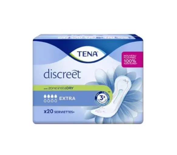 Serviettes hygiéniques discreet extra Tena - 20 serviettes - image 1