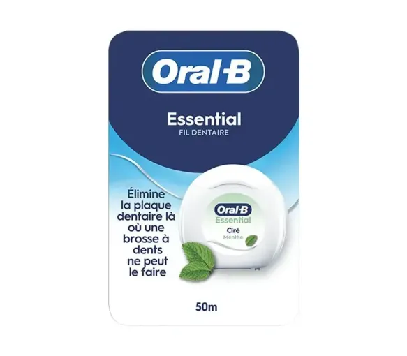 Essential Fil dentaire ciré mentholé Oral-B - rouleau de 50m - image 1