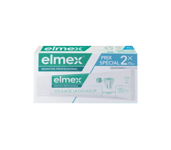 Elmex sensitive professional dentifrice - lot de 2 tubes de 75ml