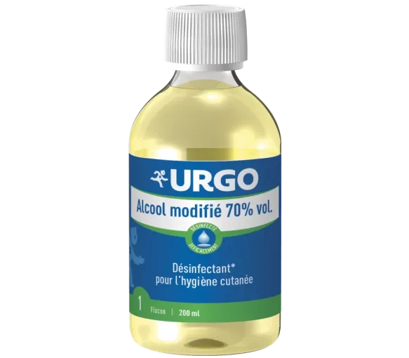 Alcool modifié 70% vol Urgo - flacon de 200ml