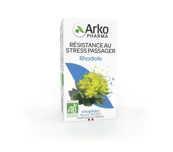Arkogélules Rhodiole stress passager bio Arkopharma - boîte de 45 gélules - image 1