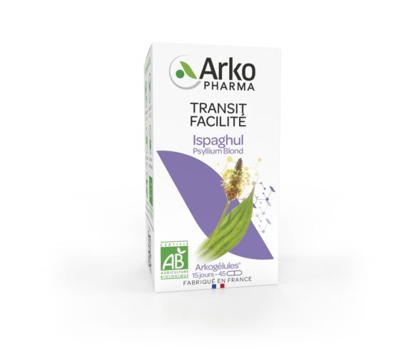 Arkogélules Ispaghul psyllium blond bio Arkopharma - boîte de 45 gélules - image 1