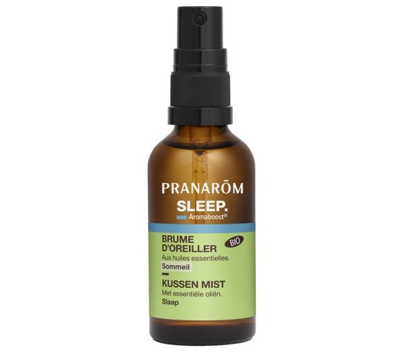 Aromaboost Sleep sommeil Brume d'oreiller bio Pranarôm - spray de 50 ml