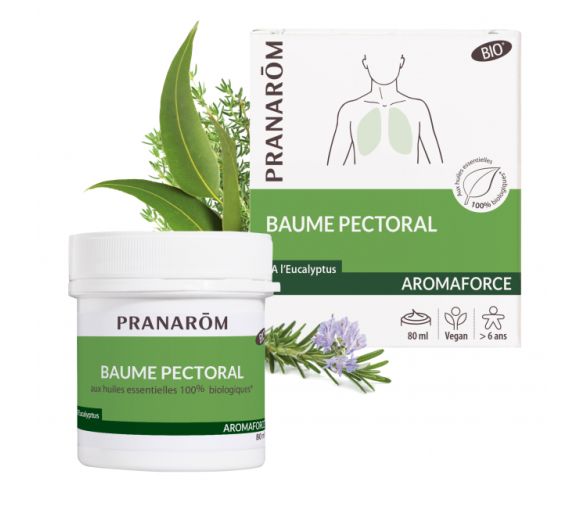 Aromaforce Baume Pectoral BIO Pranarôm - pot de 80 ml