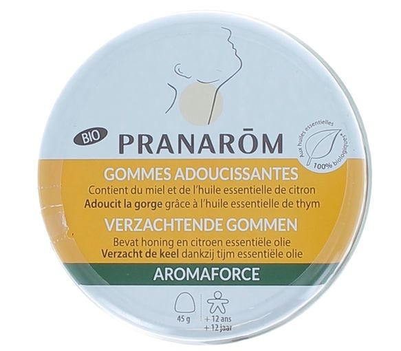 Aromaforce gommes adoucissantes miel/citron Bio Pranarôm - boîte de 45 g