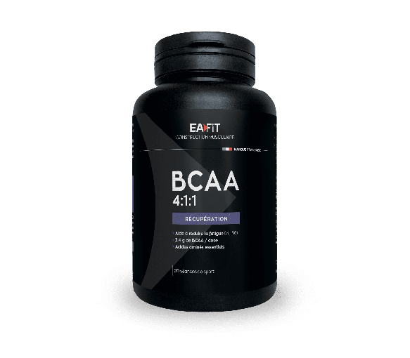 B.C.A.A. récupération EaFit construction musculaire - boite de 120 gélules