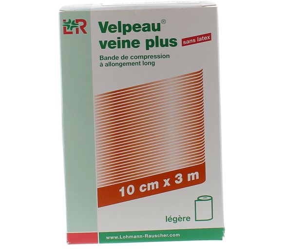 Bande de compression velpeau veine plus contention légère 10cmx3m Lohmann & Rauscher - une bande