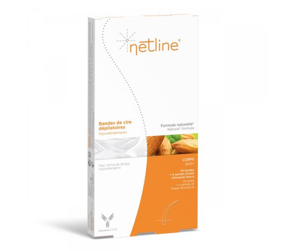 Bandes de cire dépilatoires corps Netline - boîte de 20 bandes - image 1