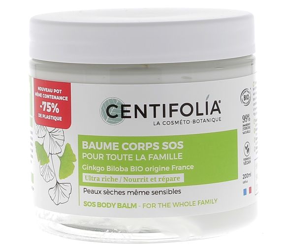 Baume corps SOS pour toute la famille bio Centifolia - pot de 200 ml - image 1